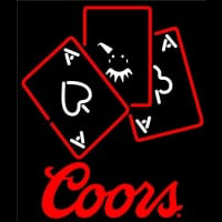 Coors Ace And Poker Leuchtreklame