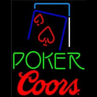 Coors Green Poker Red Heart Leuchtreklame