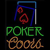 Coors Green Poker Red Heart Leuchtreklame