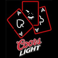 Coors Light Ace And Poker Leuchtreklame