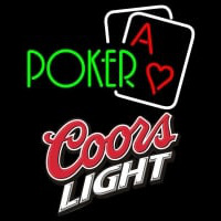 Coors Light Green Poker Leuchtreklame