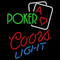 Coors Light Green Poker Leuchtreklame