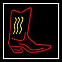 Cowboy Boot With Border Leuchtreklame