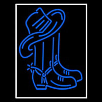 Cowboy Boots Logo Leuchtreklame