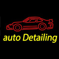 Cursive Auto Detailing With Car Logo 1 Leuchtreklame