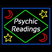 Cursive Psychic Readings With Border Leuchtreklame