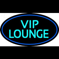 Custom Turquoise Vip Lounge Oval With Blue Border Leuchtreklame