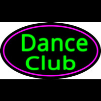 Dance Club With Pink Border Leuchtreklame