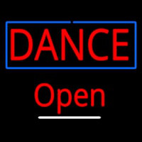 Dance Open White Line Leuchtreklame