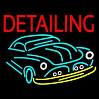 Detailing With Car Logo Leuchtreklame