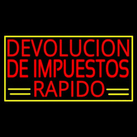 Devolucion De Impuestos Rapido With Yellow Border And Line Leuchtreklame