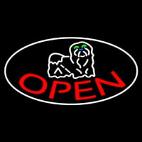 Dog Red Open 2 Leuchtreklame