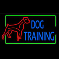 Dog Training Green Border 2 Leuchtreklame