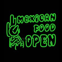 Double Stroke Mexican Food Open Leuchtreklame