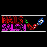 Double Stroke Nail Salon Logo Leuchtreklame