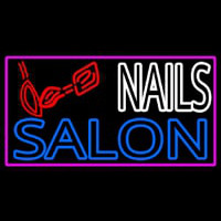 Double Stroke Nail Salon Logo Leuchtreklame