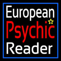 European Psychic Reader Leuchtreklame