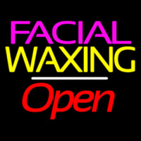 Facial Wa ing Open White Line Leuchtreklame