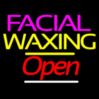 Facial Wa ing Open Yellow Line Leuchtreklame