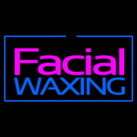 Facial Wa ing Rectangle Blue Leuchtreklame