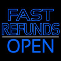 Fast Refunds Open Leuchtreklame