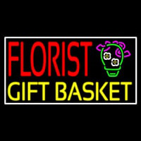 Florist Gifts Baskets White Border Leuchtreklame