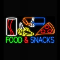 Food and Snacks Leuchtreklame