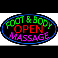 Foot And Body Massage Open Leuchtreklame