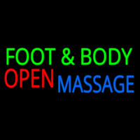 Foot And Body Massage Open Leuchtreklame