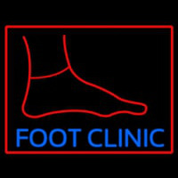 Foot Clinic With Foot Leuchtreklame