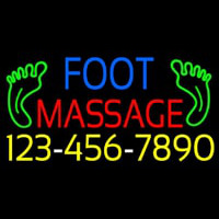 Foot Massage Logo And Number Leuchtreklame