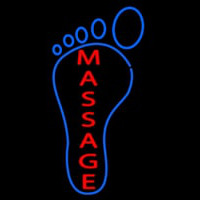 Foot With Double Stroke Massage Leuchtreklame