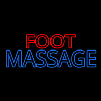 Foot With Double Stroke Massage Leuchtreklame