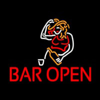 GIRL BAR OPEN Leuchtreklame