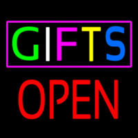 Gifts Block Open Leuchtreklame