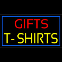 Gifts Tshirts With Blue Border Leuchtreklame