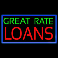 Great Rate Loans Leuchtreklame