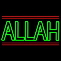 Green Allah Red Line Leuchtreklame