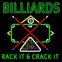 Green Billiards Rack It And Crack It Leuchtreklame