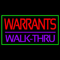 Green Border Warrants Walk Thru Leuchtreklame