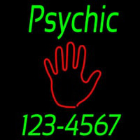 Green Psychic With Phone Number Leuchtreklame