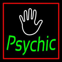 Green Psychic With Red Border Leuchtreklame