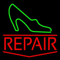 Green Sandal Red Repair Leuchtreklame