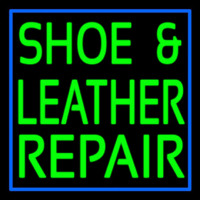 Green Shoe And Leather Repair Leuchtreklame