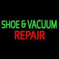 Green Shoe And Vacuum Red Repair Leuchtreklame