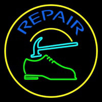 Green Shoe Blue Repair Leuchtreklame