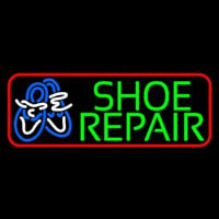 Green Shoe Repair Red Border Leuchtreklame