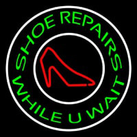 Green Shoe Repair While You Wait Leuchtreklame