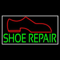 Green Shoe Repair With Border Leuchtreklame