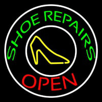 Green Shoe Repairs Open Leuchtreklame